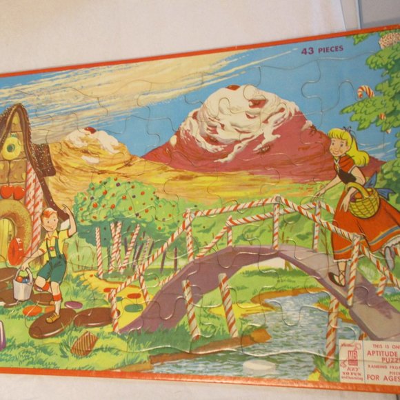 Vintage 1955 Milton Bradley MB Child's Candy Land Tray Jigsaw Puzzle - Picture 5 of 7